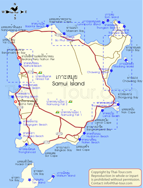 samui map (from thai tour.com)