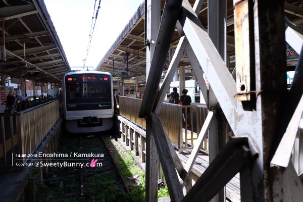 หน้าตารถไฟที่มาจอดที่ Fujisawa Station